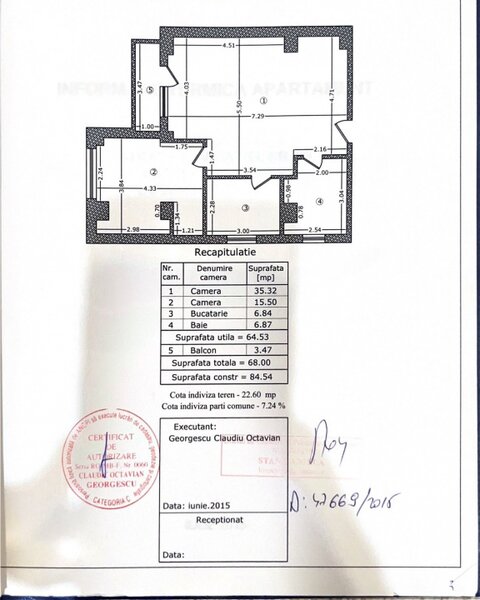 Sectorului 1 2 camere, Parter/3, Balcon, Centrala proprie, Pod Constanta